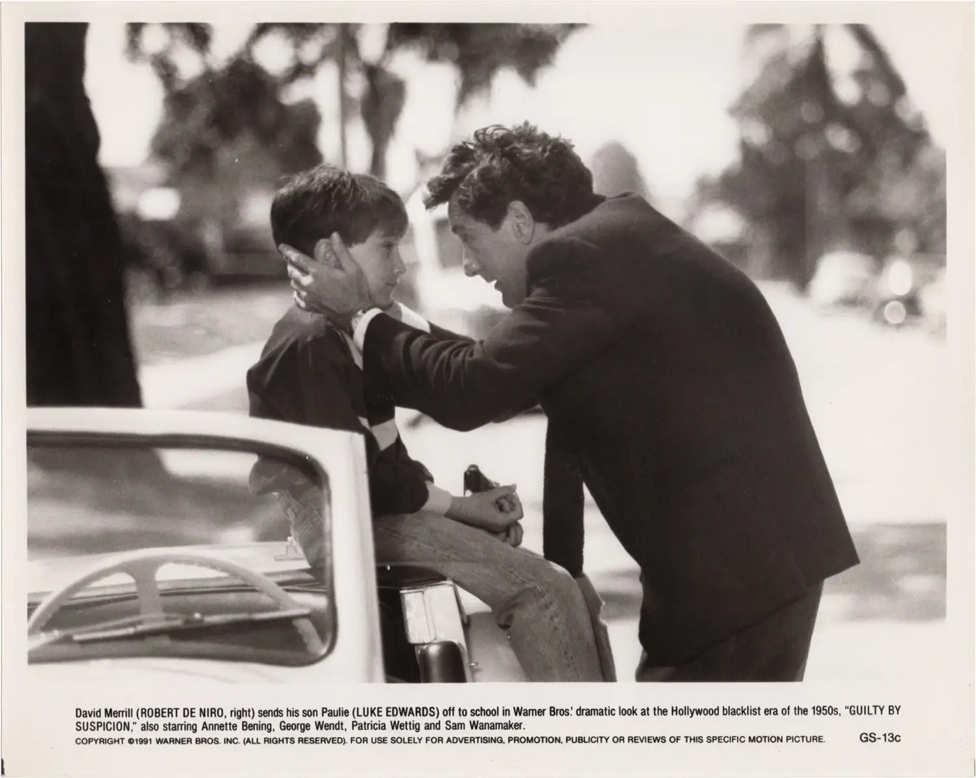 Young Luke Edwards with Robert De Niro in Guilty by Suspicion